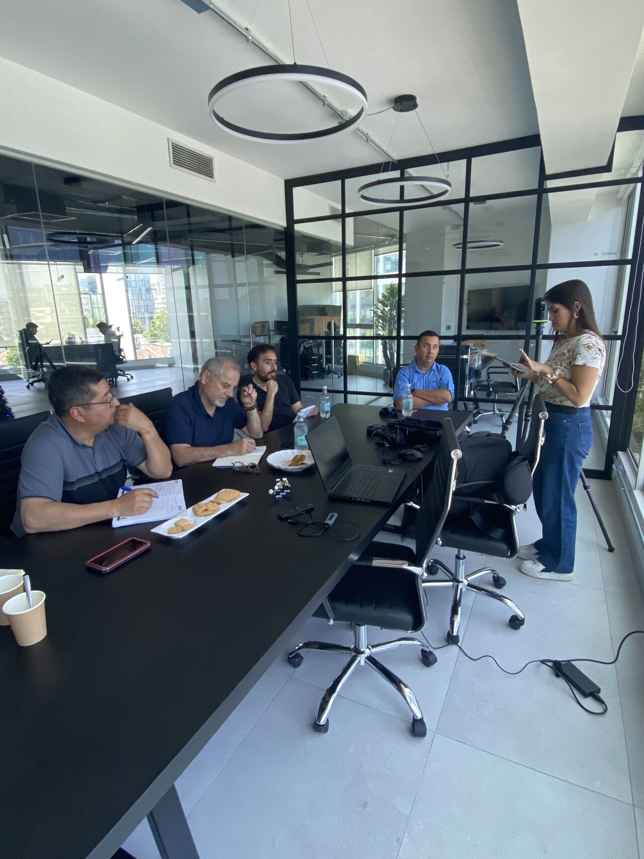 A storage tank seen from inside