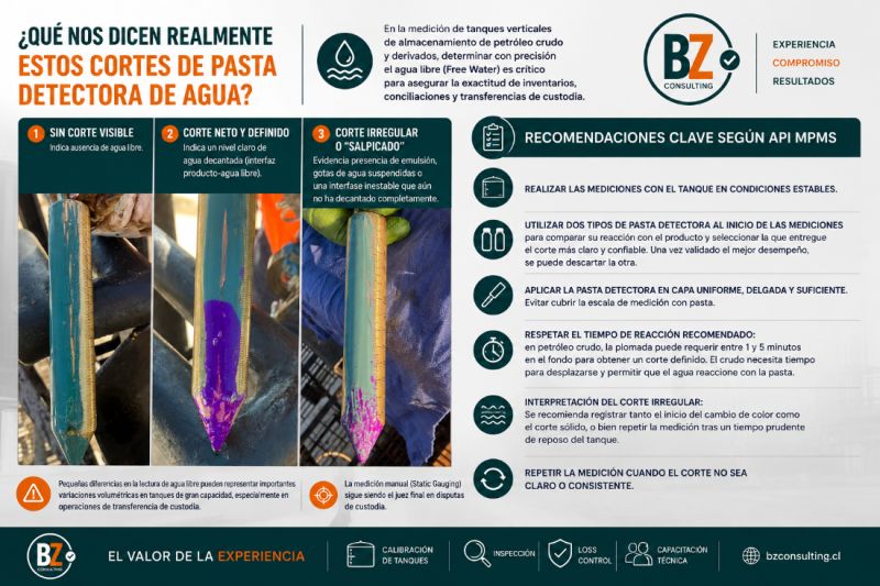 ¿Qué nos dicen realmente los cortes de pasta detectora de agua en tanques de hidrocarburos?