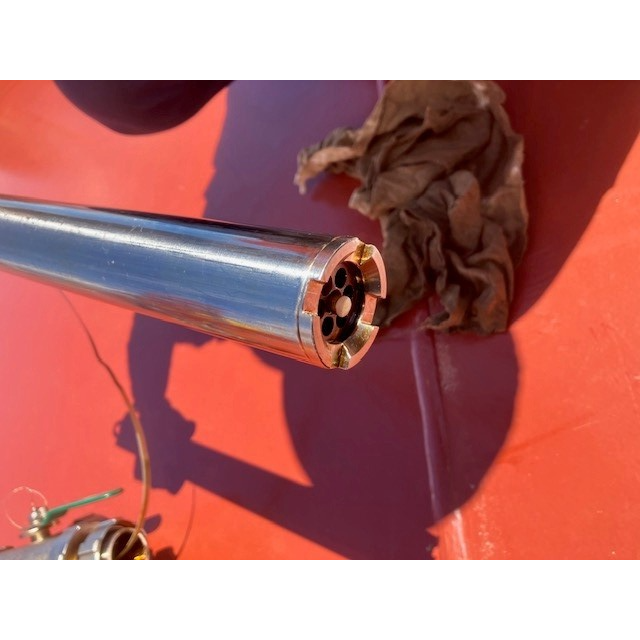 A storage tank seen from inside