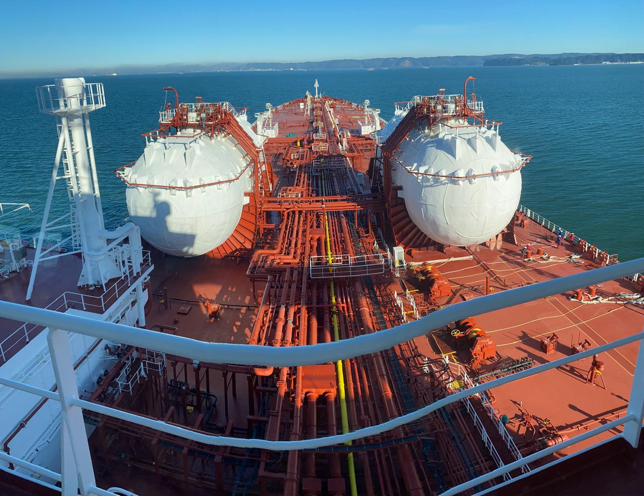 A storage tank seen from inside