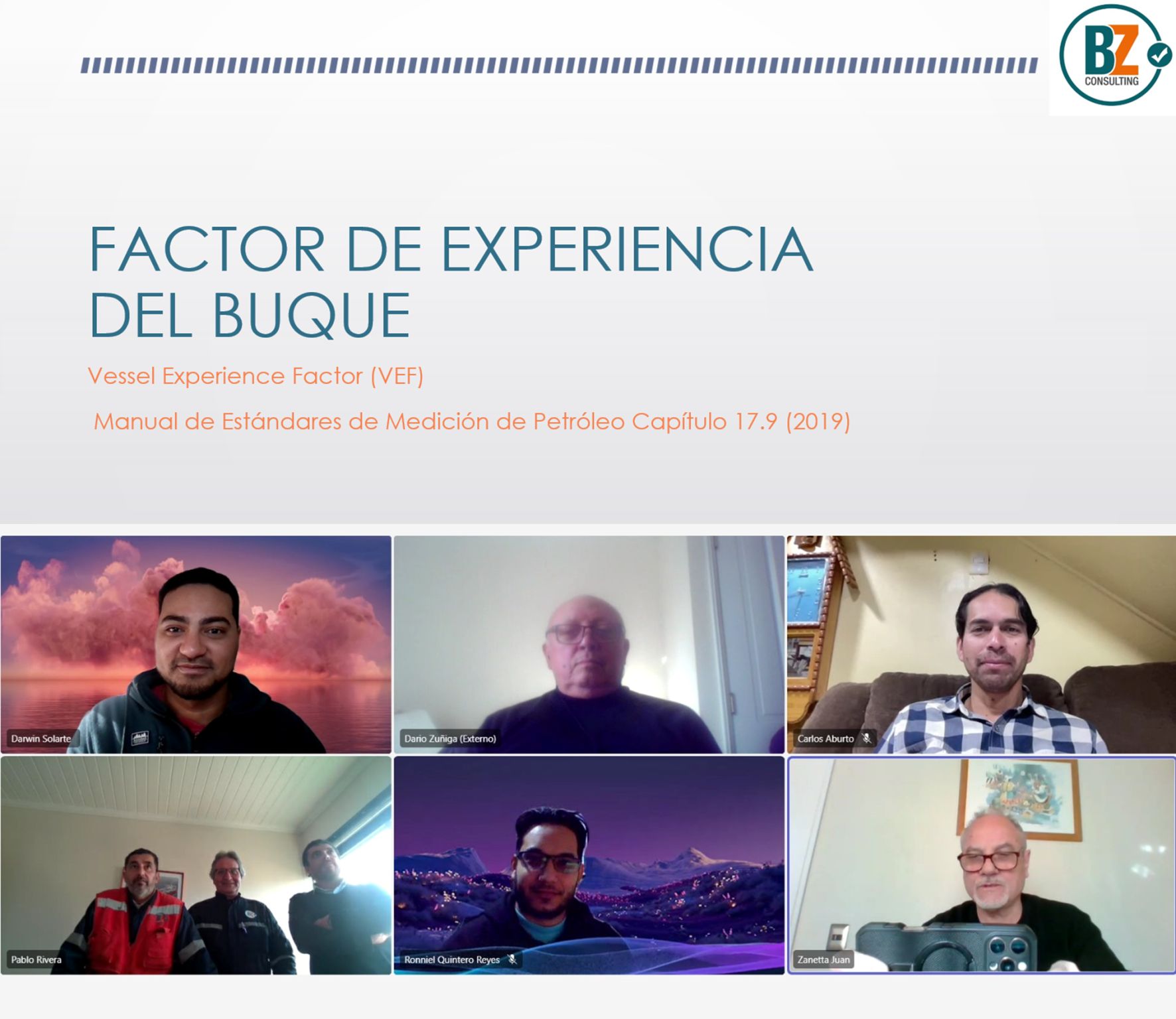 BZ en Capacitación Interna | Factor de Experiencia del Buque (VEF)